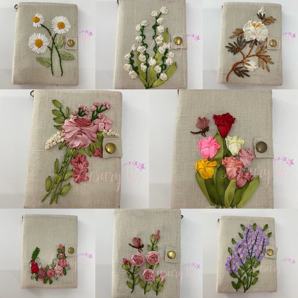 Lily Of The Valley Embroidery Passport Wallet, Birthday Gift,Versatile Washable - Picture 10 of 13